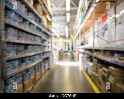 abstract blur background of DIY store Stock Photo