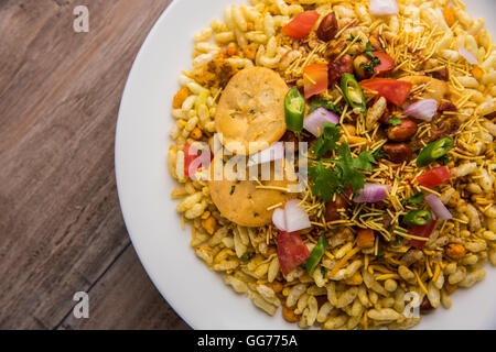 indian favourite chat or snack item Bhel or Bhelpuri Stock Photo