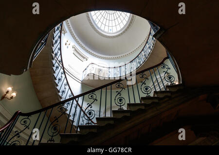 London, UK - July 5, 2016 - Rotunda Nelson Stair at the western side of Somerset House Stock Photo