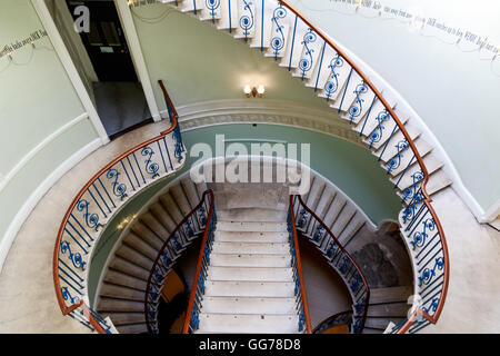 London, UK - July 5, 2016 - Rotunda Nelson Stair at the western side of Somerset House Stock Photo