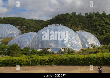 the biome's of the Eden project in cornwall england
