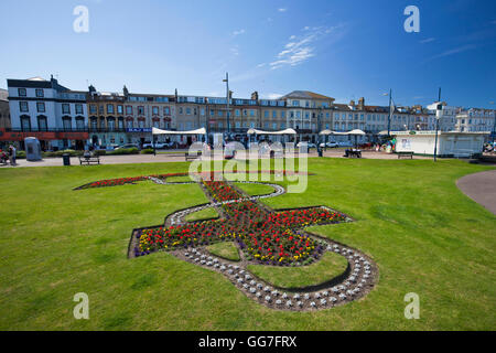 Anchor Gardens on Marine Parade in Great Yarmouth, celebrating the seaside town's maritime heritage. Stock Photo