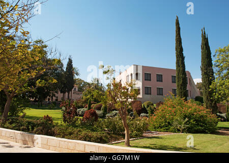 Israel,Middle East: the gardens of Mount of Beatitudes, a hill where Jesus is believed to have delivered the Sermon on the Mount Stock Photo