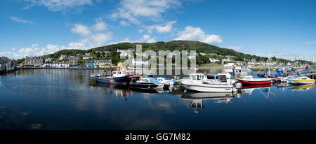 View of harbour at Tarbert on Kintyre peninsula in Argyll and Bute in Scotland, United Kingdom Stock Photo