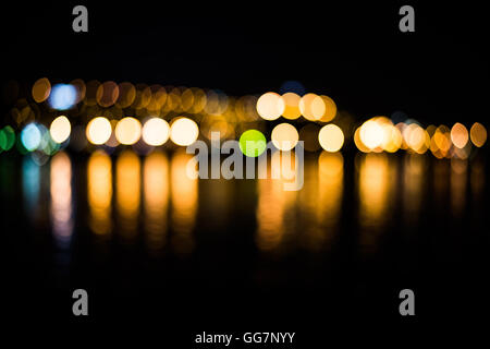 City at night - blur photo,Bokeh background Stock Photo