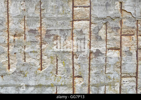 Grunge background made of reinforced concrete wall. Stock Photo
