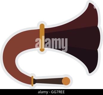 Gramaphone technology retro vintage icon. Vector graphic Stock Vector