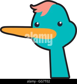 Stork cute animal little icon. Vector graphic Stock Vector