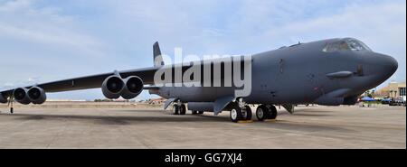 Air Force B-52 Stratofortress Bomber on the runway Stock Photo