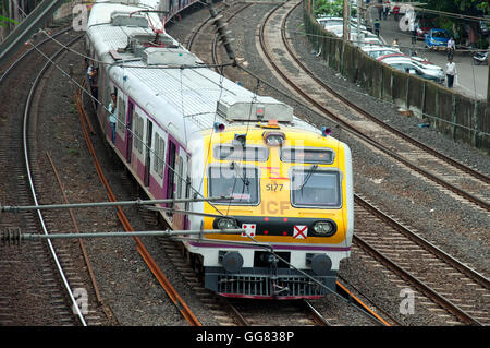 The image of Local train in western lines of Mumbai, India Stock Photo