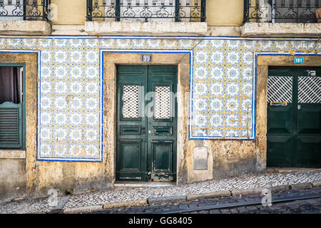 Typical architecture style in Lisbon Stock Photo