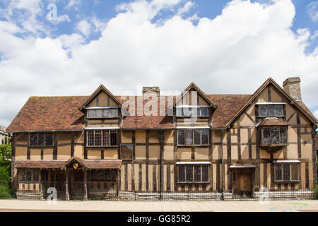 The house on Henley Street in Stratford Upon Avon, UK which was the birthplace of William Shakespeare and is now a museum. Stock Photo