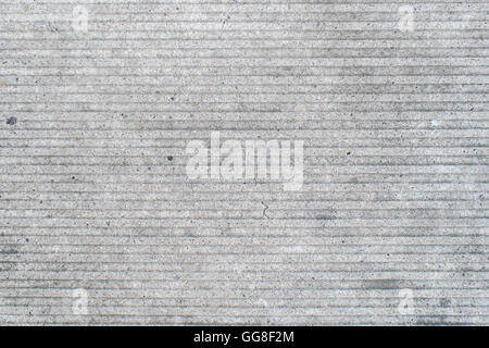 closeup view of grey  facade concrete with horizontal lines Stock Photo