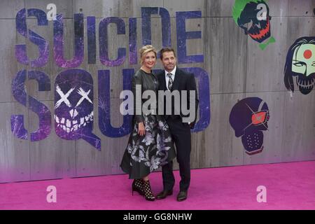 London, UK. 03rd Aug, 2016. London, UK. 3rd August, 2016. Deborah Snyder and Zack Snyder attend Suicide Squad film premiere at Leicester Square in London. Credit:  dpa picture alliance/Alamy Live News Stock Photo