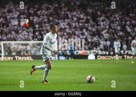 Copenhagen, Denmark. August 3rd 2016. Peter Ankersen (22) of FC Copenhagen during the UEFA Champions League qualification match between FC Copenhagen and FC Astra Giurgiu at Telia Parken. FC Copenhagen won the match 3-0 and a through to the play-off round. Credit:  Samy Khabthani/Alamy Live News Stock Photo