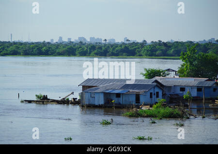 Manaus, BR - House on the Amazon river Stock Photo