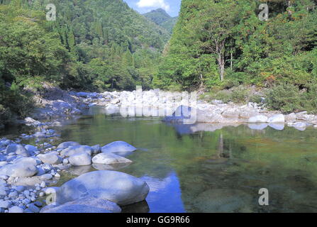 Beautiful Soroku gorge in Hida Takayama Japan Stock Photo
