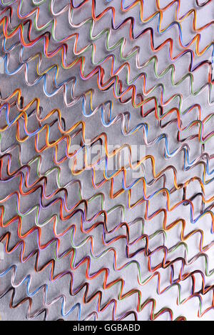 Colored telecommunication cables and wires Stock Photo