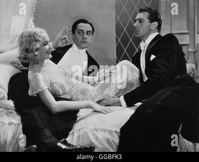 SERENADE ZU DRITT / Design for Living USA 1933 / Ernst Lubitsch Gilda (MIRIAM HOPKINS), Tom (FREDERIC MARCH) and George (GARY COOPER) Regie: Ernst Lubitsch aka. Design for Living Stock Photo