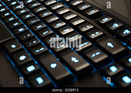 LED Illuminated Mechnical Keyboard Stock Photo