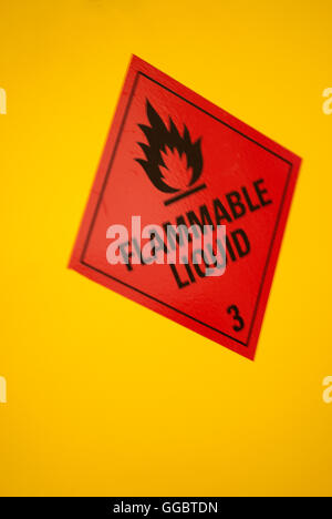 flammable liquid sign / warning Stock Photo