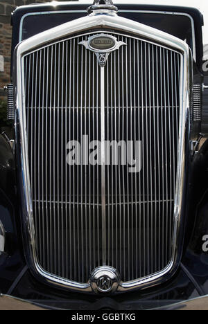 Radiator grill of vintage saloon car  / Wolseley 25 Stock Photo