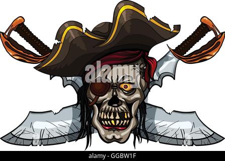 Skull and crossed swords vector illustration Stock Vector Image & Art ...