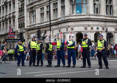 Riot Police, No More Austerity - No To Racism - Tories Must G, demonstration, July 16th 2016, London, United Kingdom, UK Stock Photo