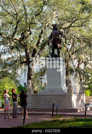 Savannah, Georgia. James Oglethorpe Statue, by Daniel Chester French ...