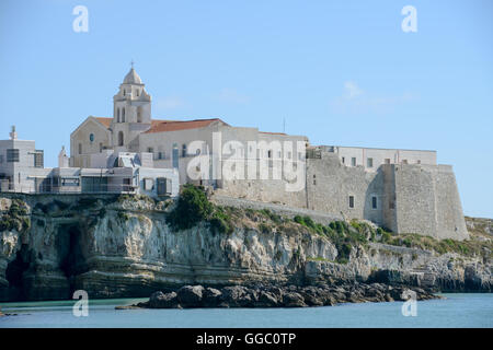 Church in town of Vieste on Puglia, Italy Stock Photo