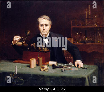 Thomas Alva Edison painted by Abraham Archibald Anderson Stock Photo