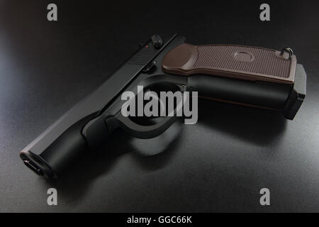 Air gun on black  background Stock Photo