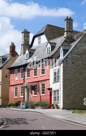 Old town houses on Market Hill in Calne Wiltshire UK Stock Photo