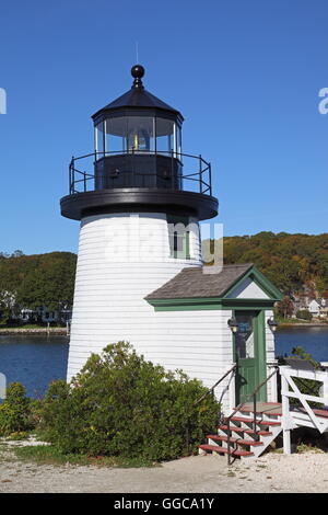 geography / travel, USA, Connecticut, Mystic, lighthouse in Mystic Seaport (Open air museum ), Mystic, Additional-Rights-Clearance-Info-Not-Available Stock Photo