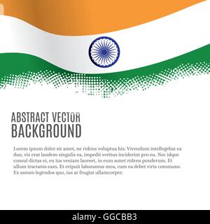 Vector background with flag of India Stock Vector