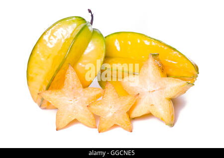 Star apple fruit (Also called as Carambola, starfruit, Averrhoa carambola, Bilimbi, Arkin in Florida, Dah Pon, Ma fueng, Maha in Stock Photo