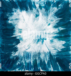 Abstract art hand-painted background like a splash in turquoise Stock Photo