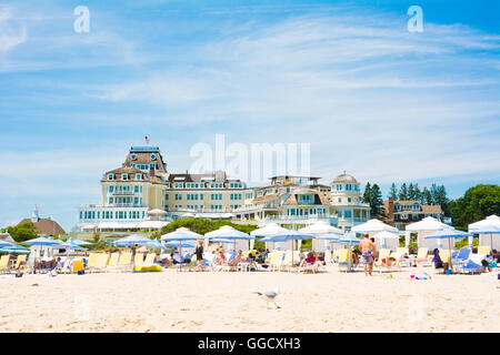 The Ocean House Hotel sits atop Watch Hill Beach in Westerly, Rhode ...