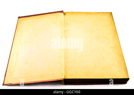 Old book isolated on white background Stock Photo
