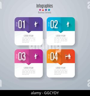 Infographics template vector illustration and business icons. Stock Vector