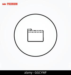 Folder vector icon. Browser vector icon. Stock Vector
