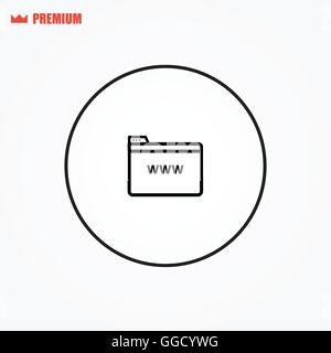 Browser vector icon. Window vector icon Stock Vector