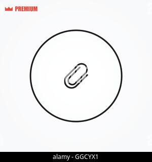 Paper clip vector icon. Attachment vector icon Stock Vector