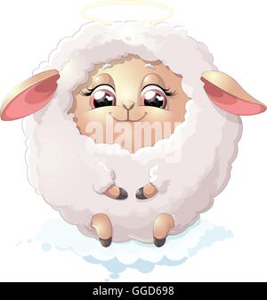 nyashnye sheep on a white background Stock Vector