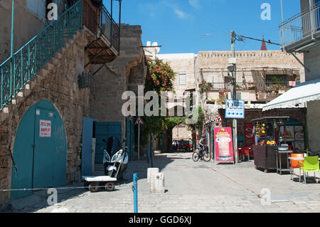 Israel, Middle East: daily life in the streets of Acre, the old city, now a fishermen village, famous for being the citadel of the Crusaders Stock Photo