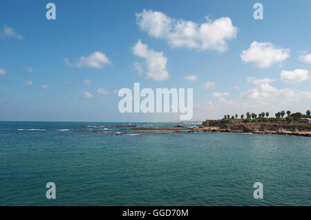 Israel: the Caesarea national park, home to Hellenistic, Roman and Byzantine archaeological finds of the town built by Herod Stock Photo