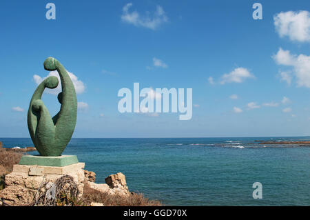 Israel: the Caesarea national park, home to Hellenistic, Roman and Byzantine archaeological finds of the town built by Herod Stock Photo