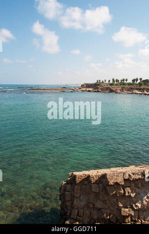 Israel: the Caesarea national park, home to Hellenistic, Roman and Byzantine archaeological finds of the town built by Herod Stock Photo