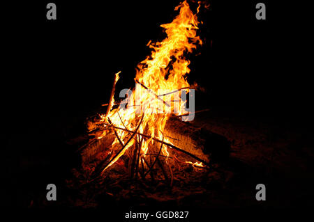 Lagerfeuer, Rostock-Warnemuende. Stock Photo