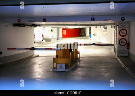 Barrier on two side on the car parking on airport Stock Photo